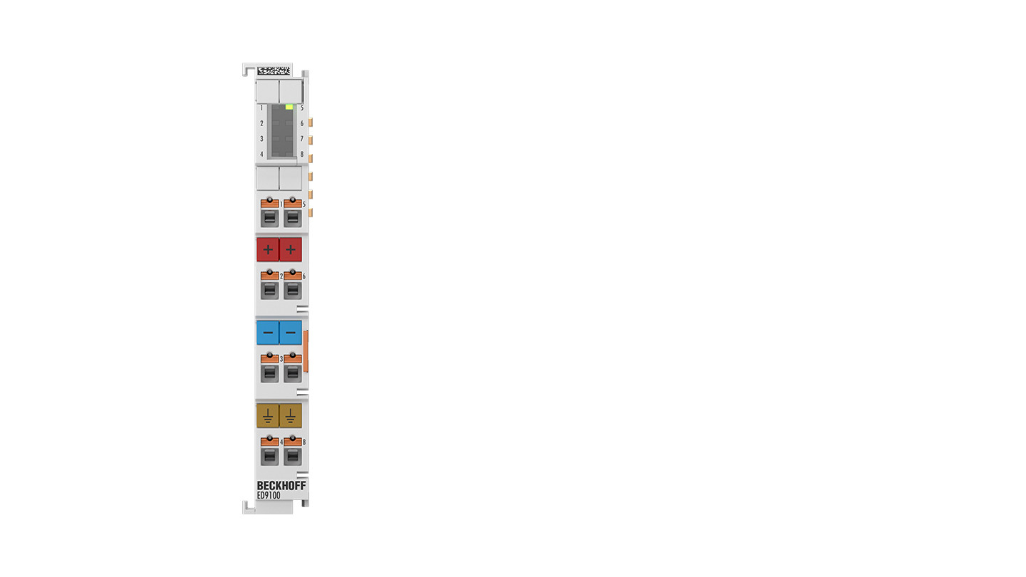 ED9100 | EtherCAT Terminal, potential supply, 24 V DC, 10 A, push-in
