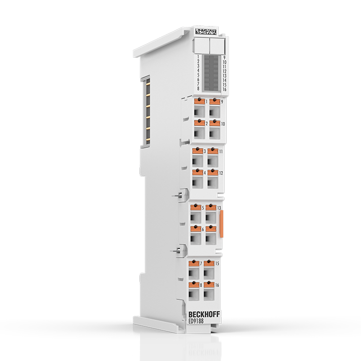 ED9188 | EtherCAT-Klemme, Potenzialverteilung, 16 x 24 V DC, Push-in