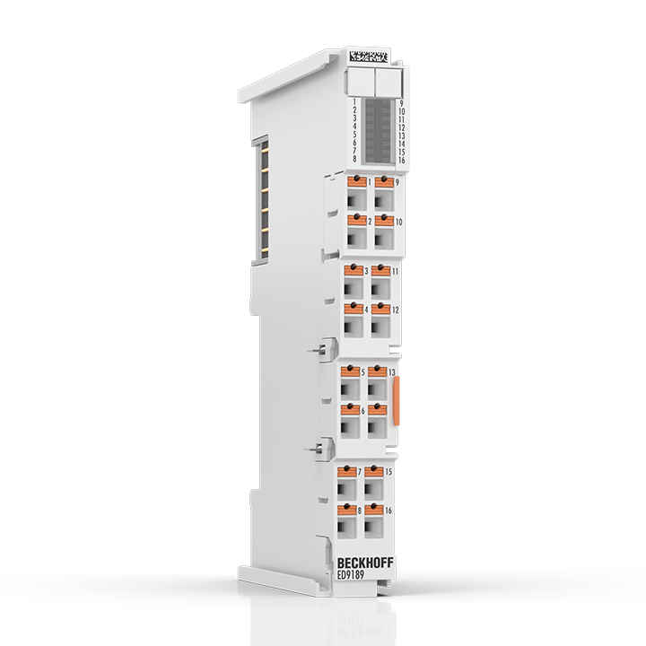 ED9189 | EtherCAT-Klemme, Potenzialverteilung, 16 x 0 V DC, Push-in