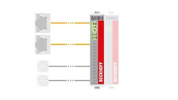 EJ1101-0022 | EtherCAT-Koppler mit externen Steckern, Netzteil und optionalen ID-Switchen