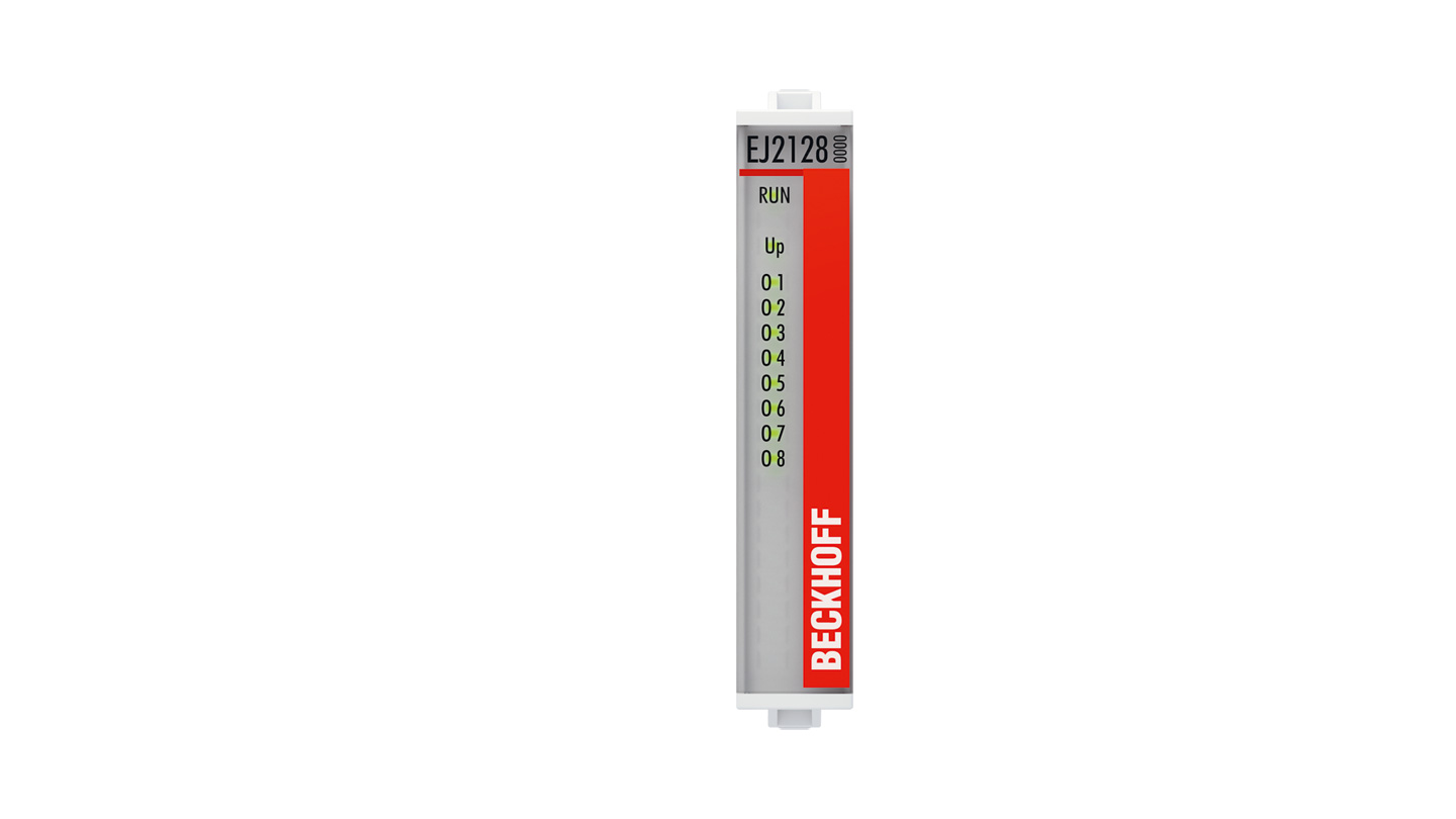 EJ2128 | EtherCAT plug-in module, 8-channel digital output, 3.3 V DC/5 V DC, 20 mA