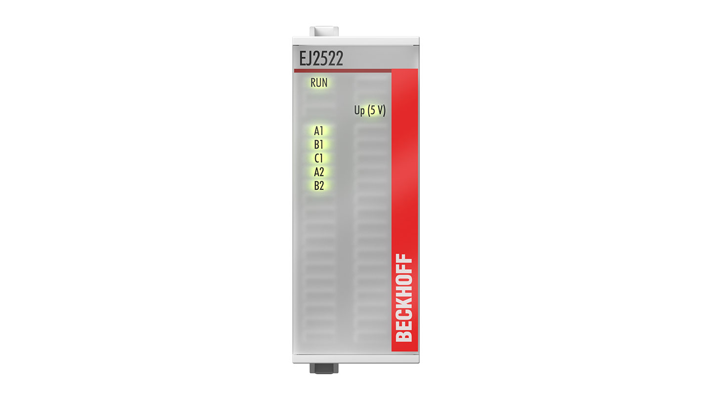 EJ2522 | EtherCAT plug-in module, 2-channel pulse train output, incr. enc. simulation, RS422, 50 mA