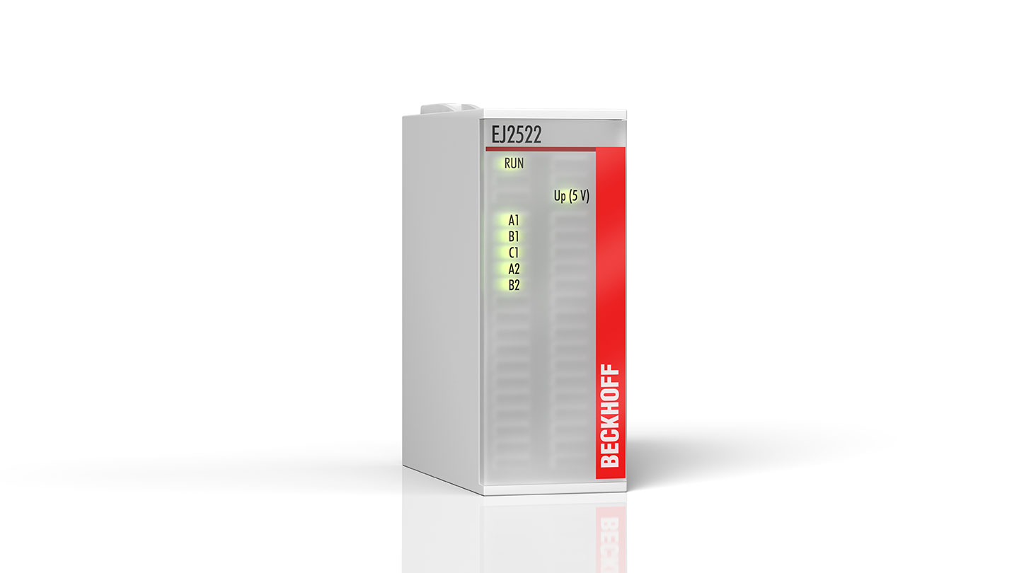 EJ2522 | EtherCAT plug-in module, 2-channel pulse train output, incr. enc. simulation, RS422, 50 mA