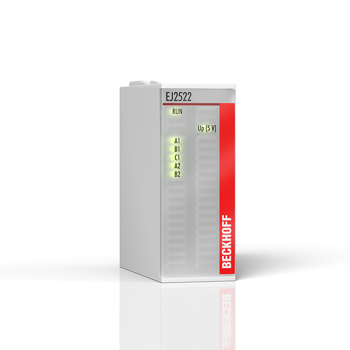 EJ2522 | EtherCAT plug-in module, 2-channel pulse train output, incr. enc. simulation, RS422, 50 mA