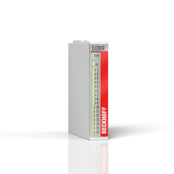 EJ2809 | EtherCAT plug-in module, 16-channel digital output, 24 V DC, 0.5 A