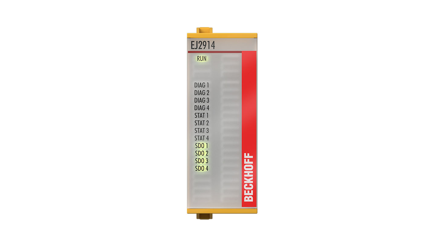 EJ2914 | EtherCAT plug-in module, 4-channel digital output, 24 V DC, 0.5 A, TwinSAFE, TwinSAFE Logic