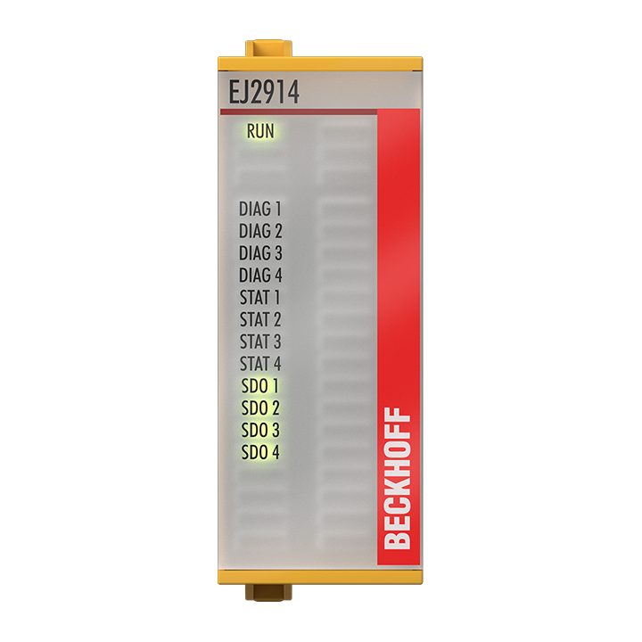 EJ2914 | EtherCAT plug-in module, 4-channel digital output, 24 V DC, 0.5 A, TwinSAFE, TwinSAFE Logic