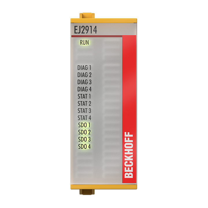 EJ2914 | EtherCAT-Steckmodul, 4-Kanal-Digital-Ausgang, 24 V DC, 0,5 A, TwinSAFE, TwinSAFE Logic