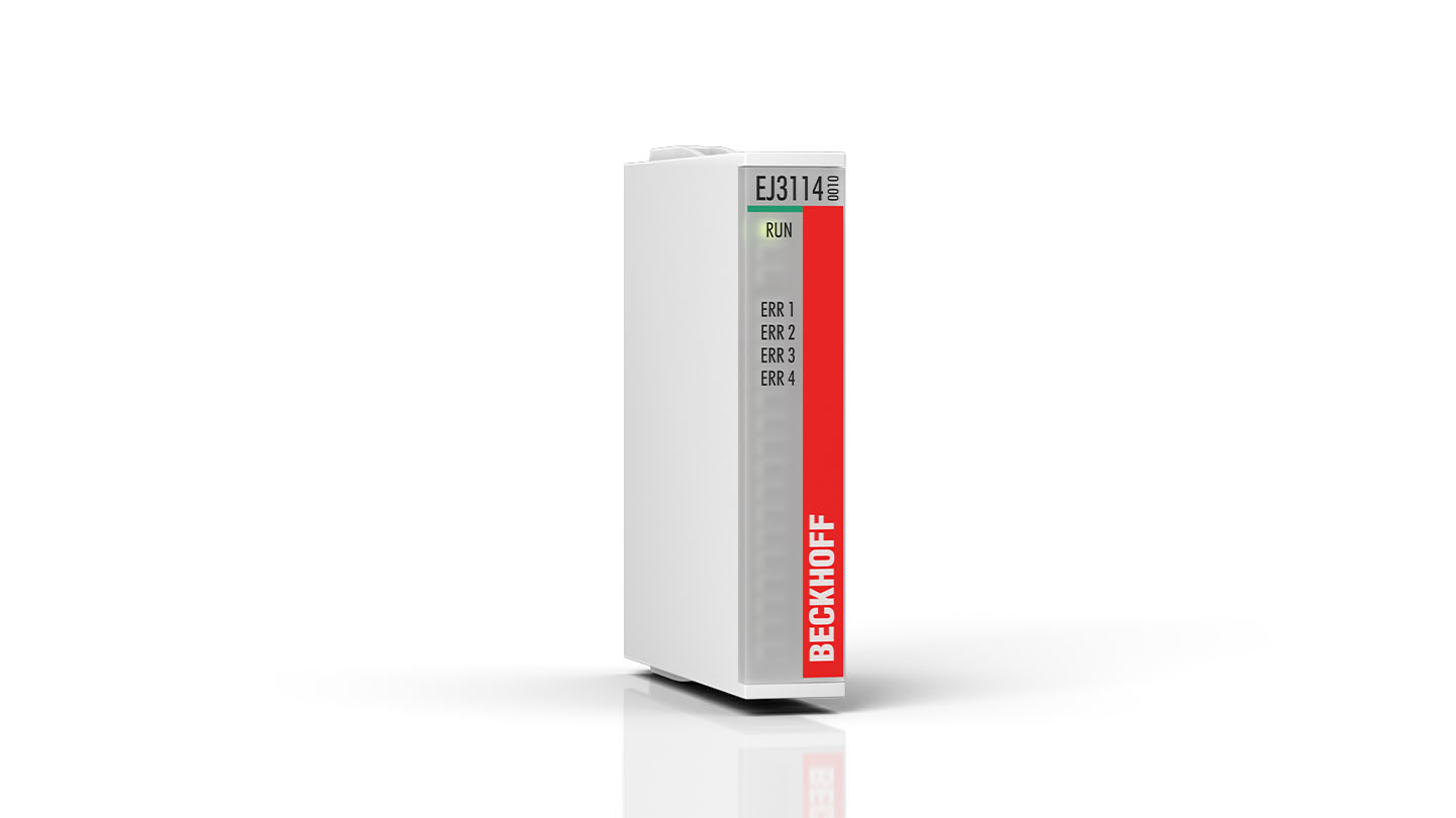 EJ3114-0010 | EtherCAT-Steckmodul, 4-Kanal-Analog-Eingang, Strom, ±20 mA, 16 Bit, differentiell, hochpräzise