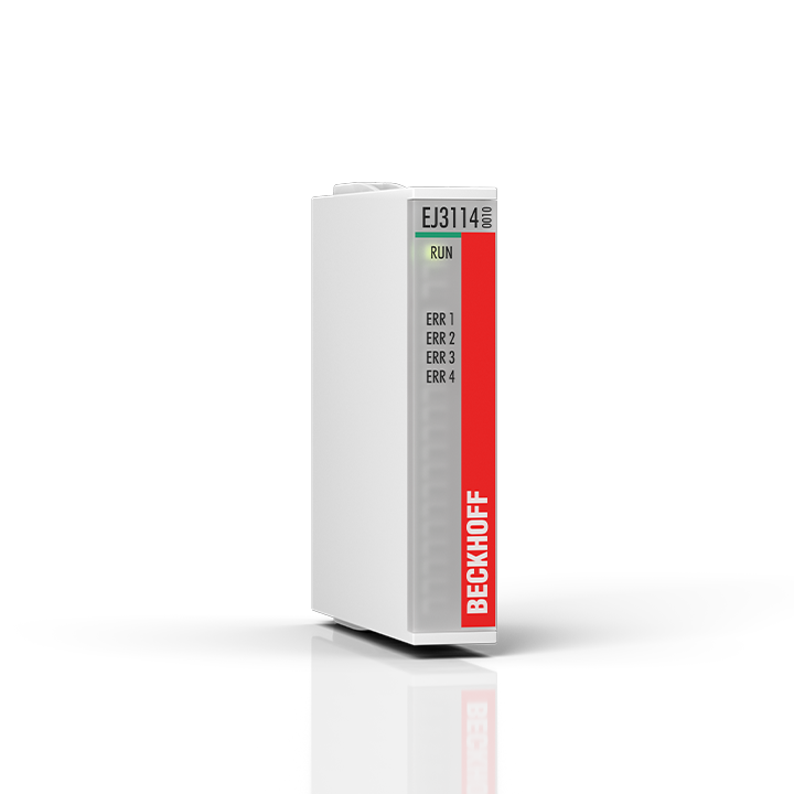 EJ3114-0010 | EtherCAT-Steckmodul, 4-Kanal-Analog-Eingang, Strom, ±20 mA, 16 Bit, differentiell, hochpräzise