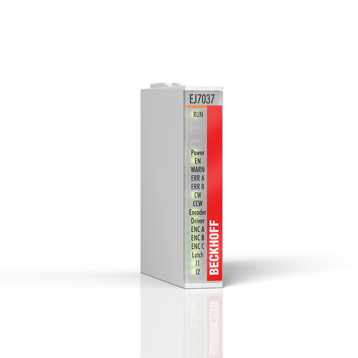 EJ7037 | EtherCAT plug-in module, 1-channel motion interface, stepper motor, 24 V DC, 1.5 A, with incremental encoder