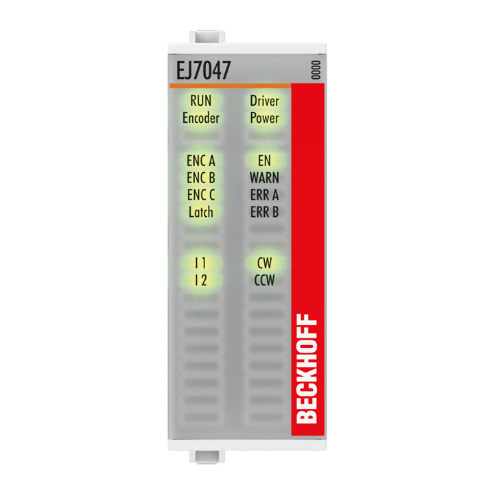 EJ7047 | EtherCAT plug-in module, 1-channel motion interface, stepper motor, 48 V DC, 5 A, vector control, with incremental encoder