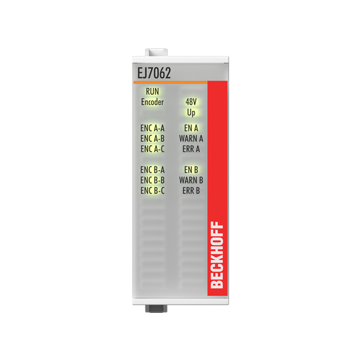 EJ7062 | EtherCAT plug-in module, 2-channel motion interface, stepper motor, 48 V DC, 3 A, with incremental encoder,  5 V DC