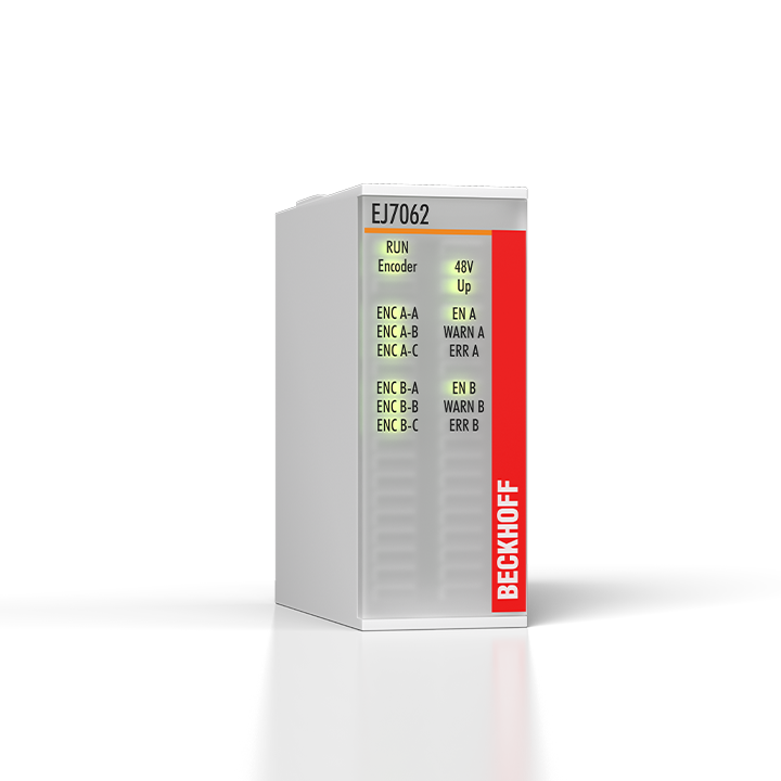EJ7062 | EtherCAT plug-in module, 2-channel motion interface, stepper motor, 48 V DC, 3 A, with incremental encoder, 5 V DC