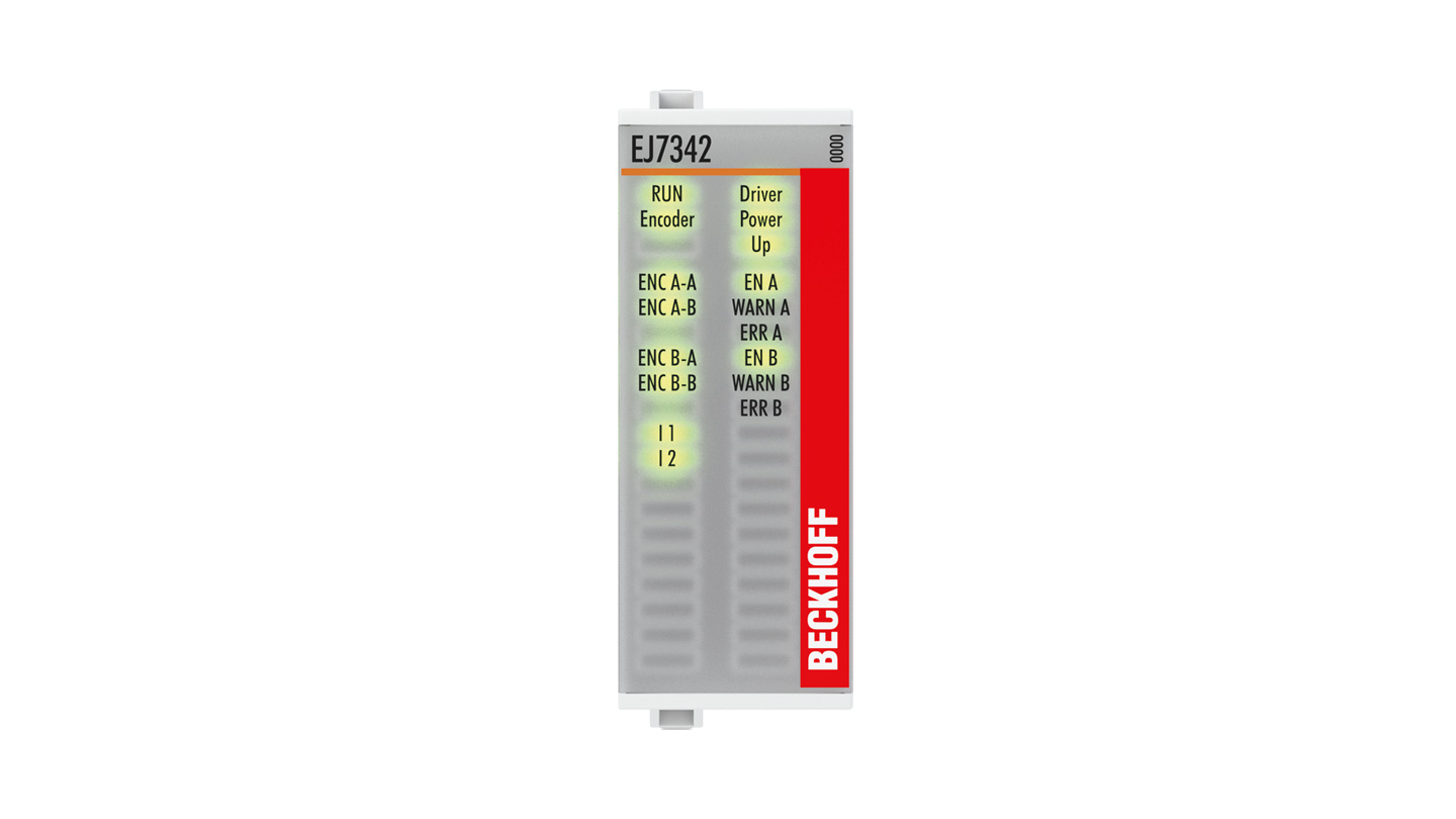 EJ7342 | EtherCAT plug-in module, 2-channel motion interface, DC motor, 48 V DC, 3.5 A, with incremental encoder