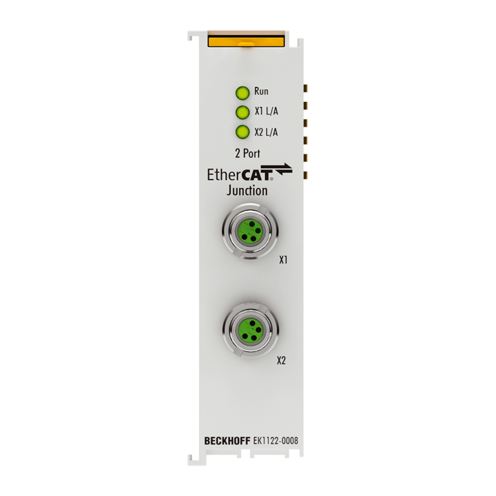 EK1122-0008 | 2-Port-EtherCAT-Abzweig mit M8-Anschluss