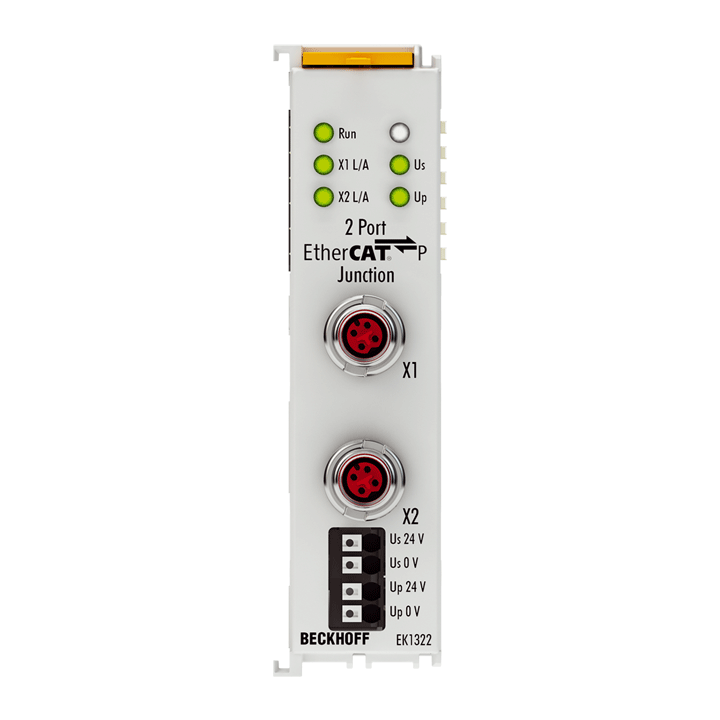 EK1322 | 2-port EtherCAT P junction with feed-in