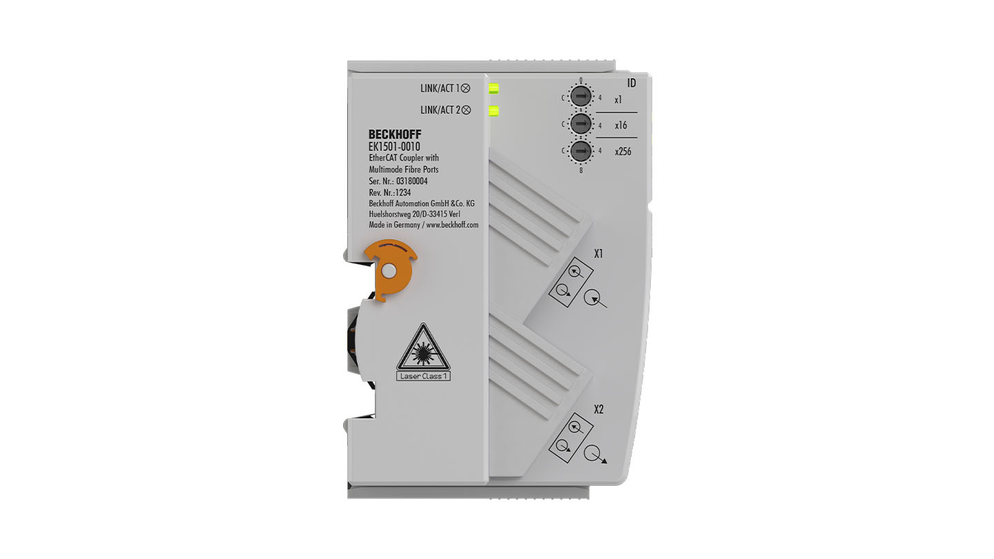 EK1501-0010 | EtherCAT Coupler with ID switch, single-mode fiber optic