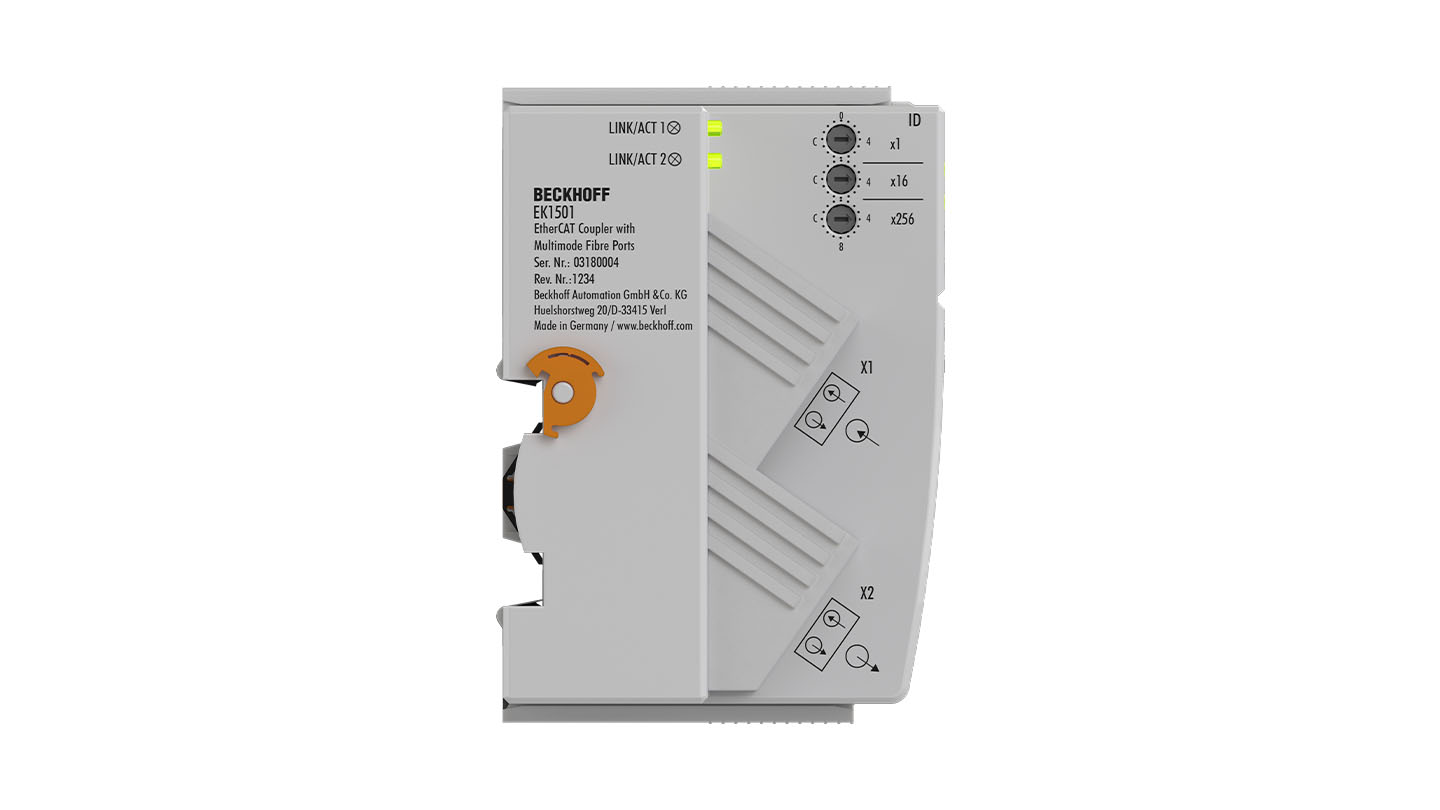 EK1501 | EtherCAT Coupler with ID switch, multi-mode fiber optic