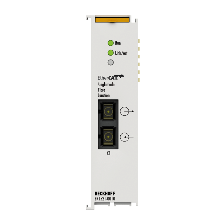 EK1521-0010 | 单端口 EtherCAT 光纤拓扑扩展模块