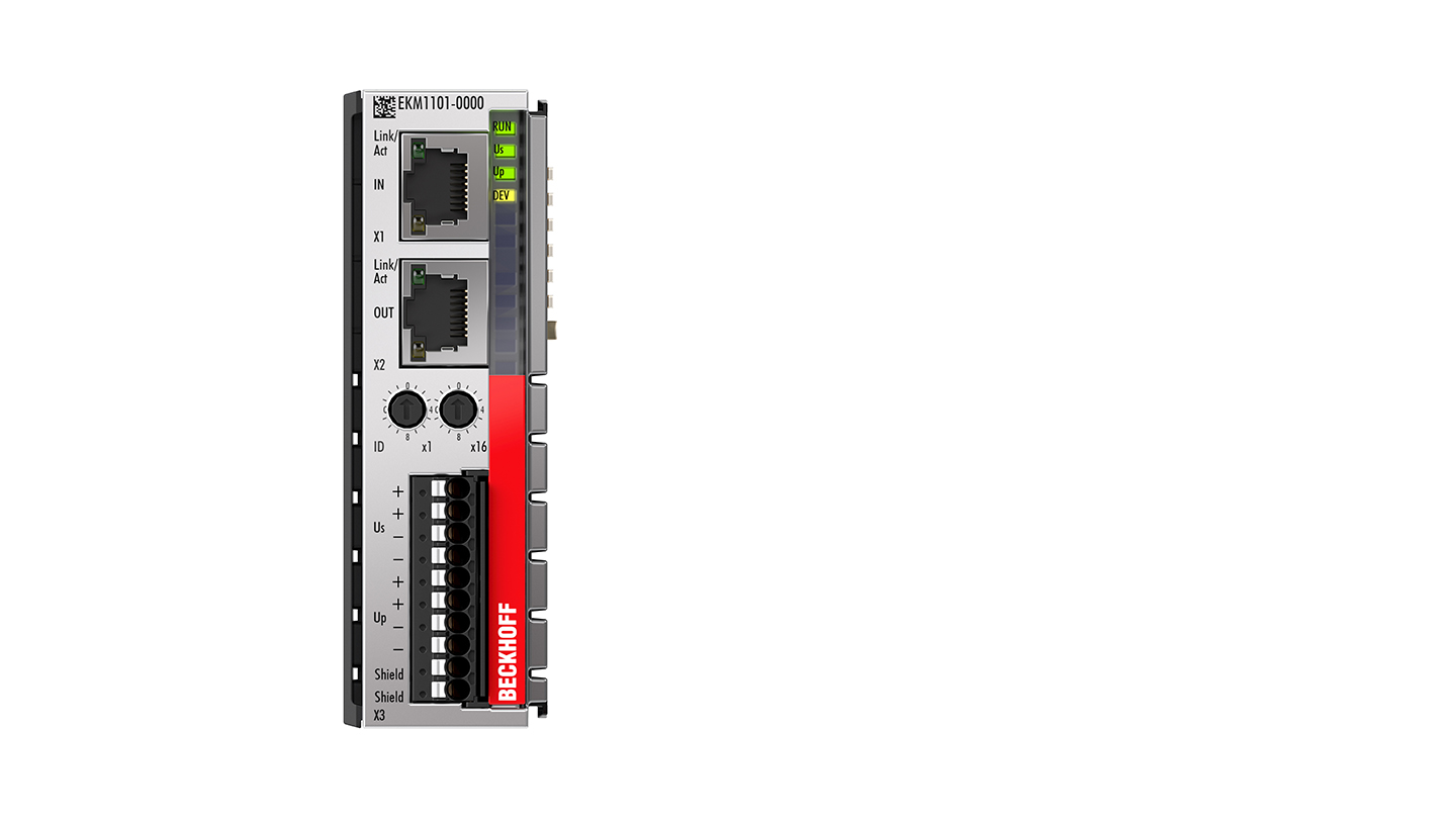 EKM1101 | EtherCAT Coupler with ID switch and diagnostics