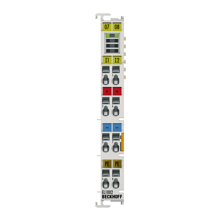 EL1002 | EtherCAT-Klemme, 2-Kanal-Digital-Eingang, 24 V DC, 3 ms