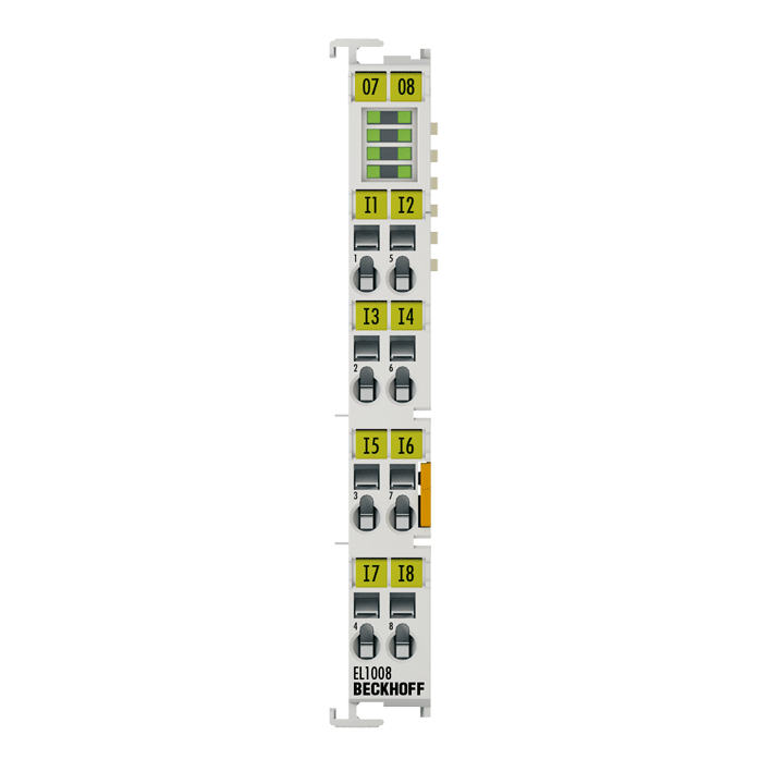 EL1008 | EtherCAT 端子模块，8 通道数字量输入，24 V DC，3 ms