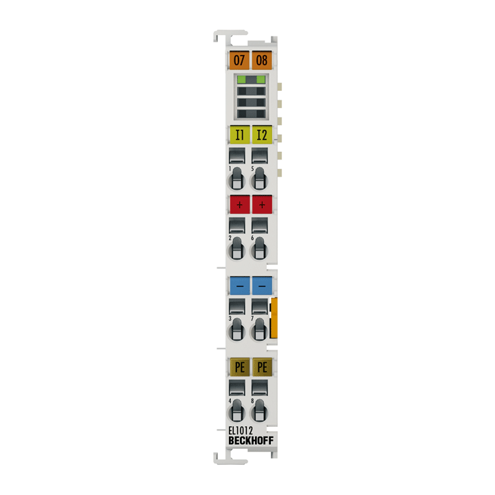 EL1012 | EtherCAT 端子模块，2 通道数字量输入，24 V DC，10 µs