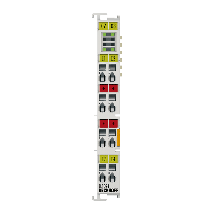 EL1024 | EtherCAT-Klemme, 4-Kanal-Digital-Eingang, 24 V DC, 3 ms, Typ 2