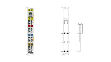 EL1252-0060 | EtherCAT Terminal, 2-channel digital input, 10 V DC, 1 µs, timestamp