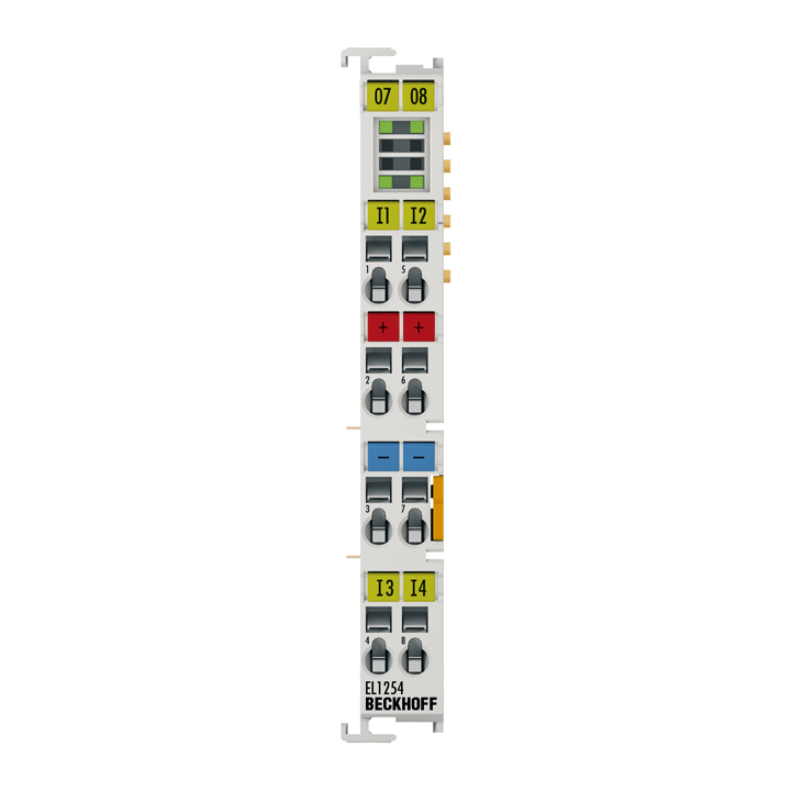 EL1254 | EtherCAT Terminal, 4-channel digital input, 24 V DC, 1 µs, timestamp