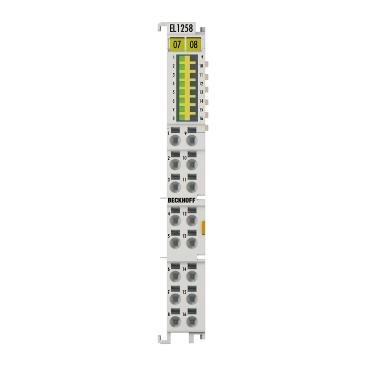 EL1258 | EtherCAT 端子模块，8 通道数字量输入，24 V DC，1 µs，多时间戳