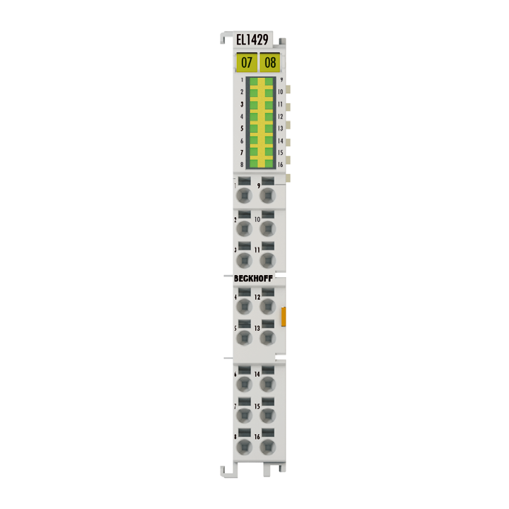 EL1429 | EtherCAT Terminal, 16-channel digital input, 24 V DC, 3 ms, positive/ground switching