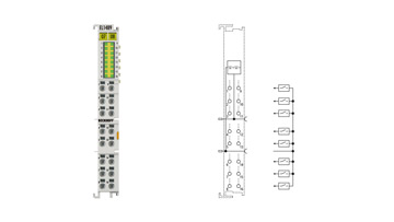 EL1489 | EtherCAT Terminal, 16-channel digital input, 24 V DC, 3 ms, ground switching