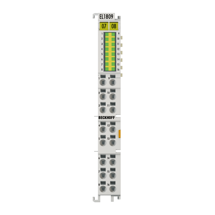 EL1809 | EtherCAT-Klemme, 16-Kanal-Digital-Eingang, 24 V DC, 3 ms