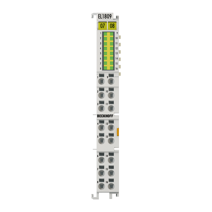 EL1809 | EtherCAT 端子模块，16 通道数字量输入，24 V DC，滤波 3 ms