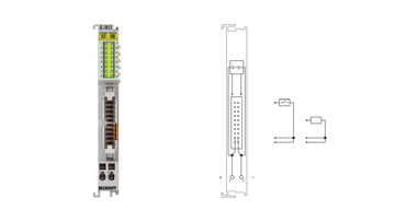 EL1852 | EtherCAT-Klemme, 8-Kanal-Digital-Eingang + 8-Kanal-Digital-Ausgang, 24 V DC, 3 ms, 0,5 A, Flachbandkabel