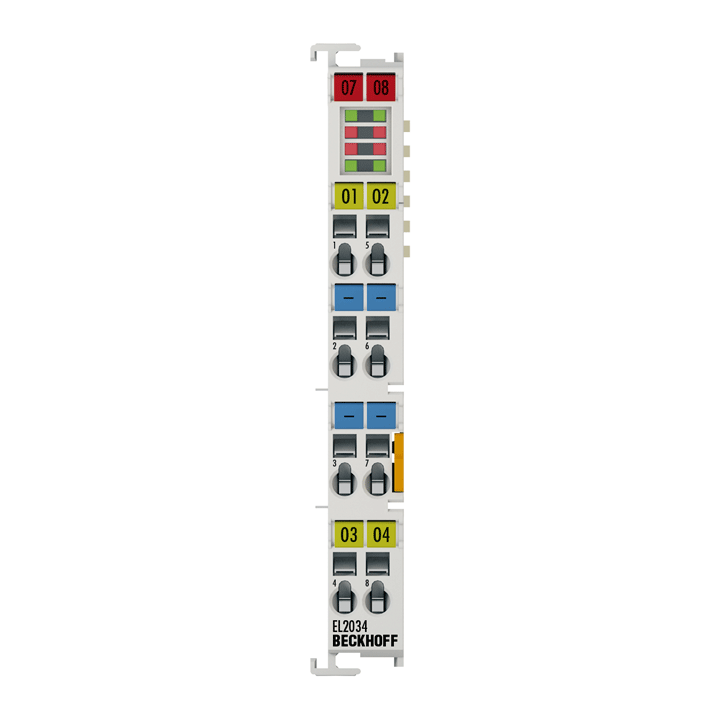 EL2034 | EtherCAT-Klemme, 4-Kanal-Digital-Ausgang, 24 V DC, 2 A, mit Diagnose