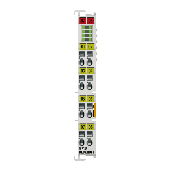 EL2088 | EtherCAT Terminal, 8-channel digital output, 24 V DC, 0.5 A, ground switching