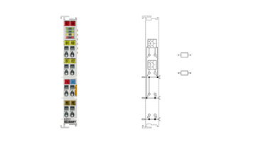 EL2212 | EtherCAT Terminal, 2-channel digital output, 24…72 V DC, 10 A, overexcitation, multi-timestamp