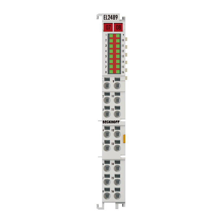 EL2489 | EtherCAT Terminal, 16-channel digital output, 24 V DC, 0.5 A, ground switching