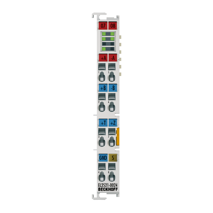 EL2521-0024 | EtherCAT Terminal, 1-channel pulse train output, incr. enc. simulation, 24 V DC, 1 A