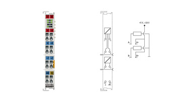 EL2521-0025 | EtherCAT Terminal, 1-channel pulse train output, incr. enc. simulation, 24 V DC, 1 A, ground switching