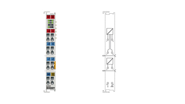 EL2521-0024 | EtherCAT Terminal, 1-channel pulse train output, incr. enc. simulation, 24 V DC, 1 A
