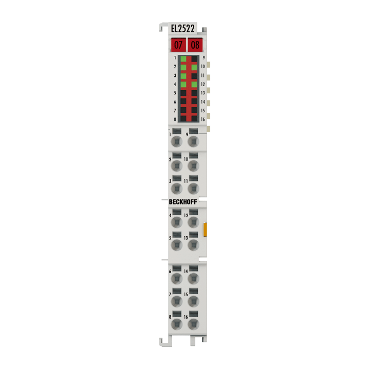 EL2522 | EtherCAT 端子模块，2 通道脉冲串输出，增量式编码器仿真，RS422，50 mA