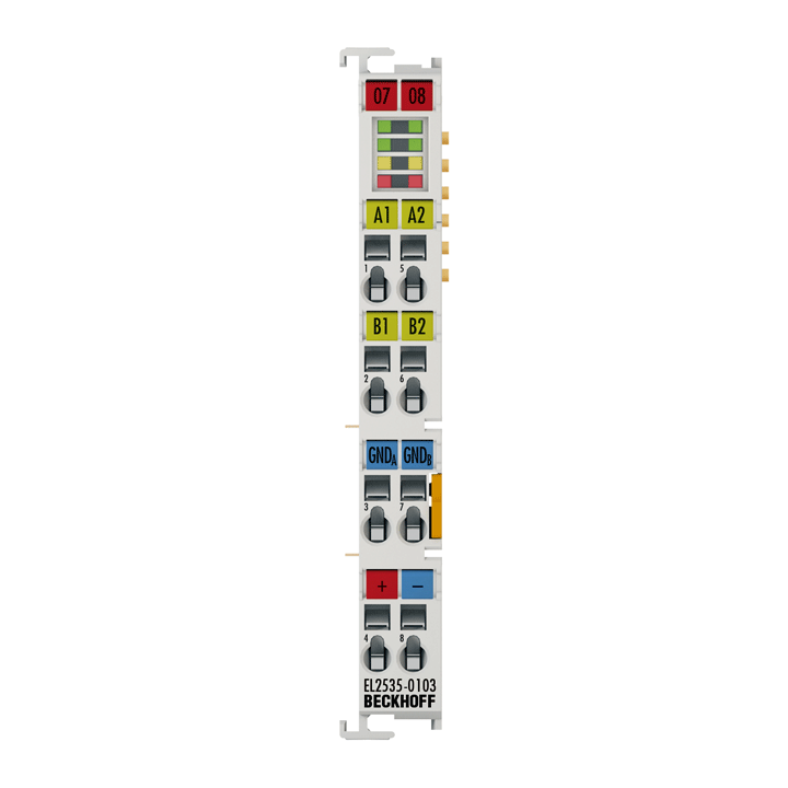 EL2535-0103 | EtherCAT Terminal, 2-channel PWM output, 24…48 V DC, 3 A, current-controlled