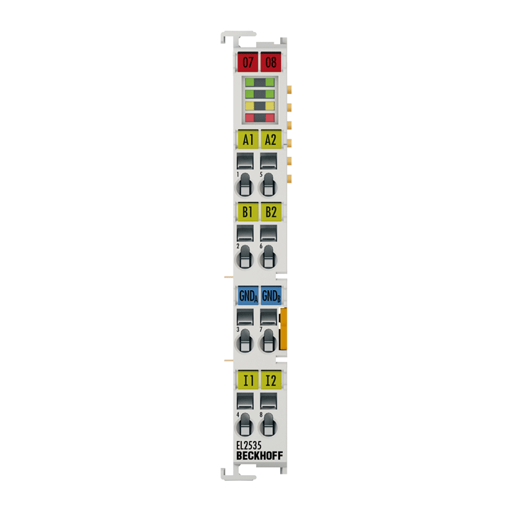 EL2535-0100 | EtherCAT Terminal, 2-channel PWM output, 24 V DC, 0.1 A, current-controlled