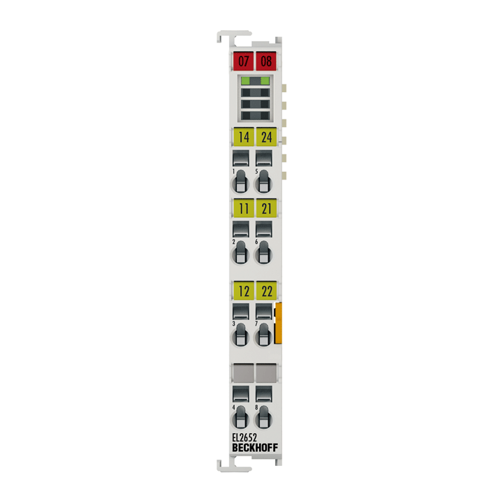 EL2652 | EtherCAT 端子模块，2 通道继电器输出，230 V AC，300 V DC，1 A