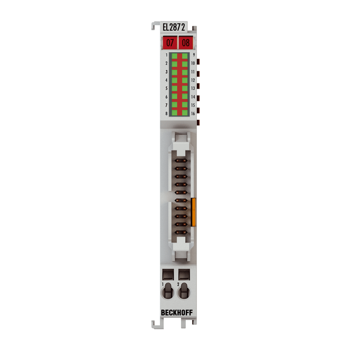 EL2872-0010 | EtherCAT Terminal, 16-channel digital output, 24 V DC, 0.5 A, ground switching, flat-ribbon cable