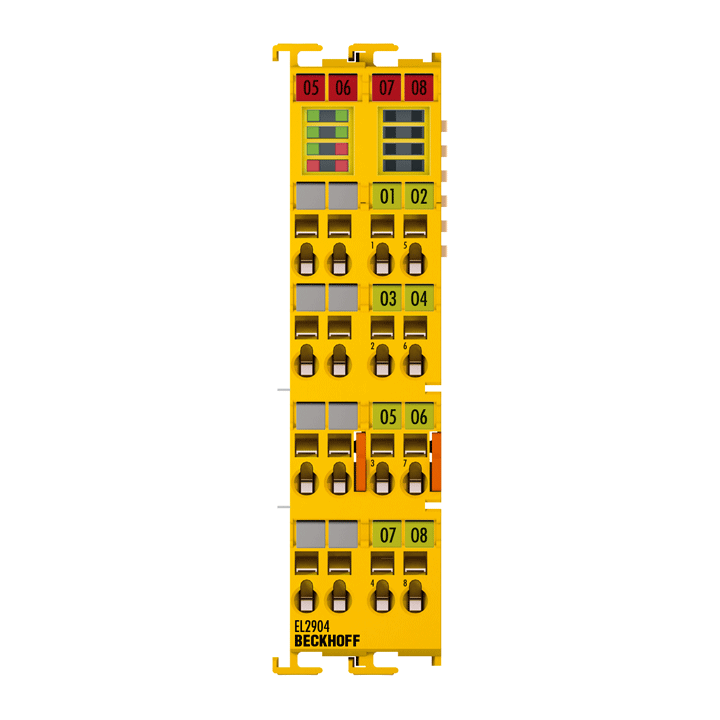 EL2904 | EtherCAT 端子模块，4 通道数字量输出，24 V DC，0.5 A，TwinSAFE